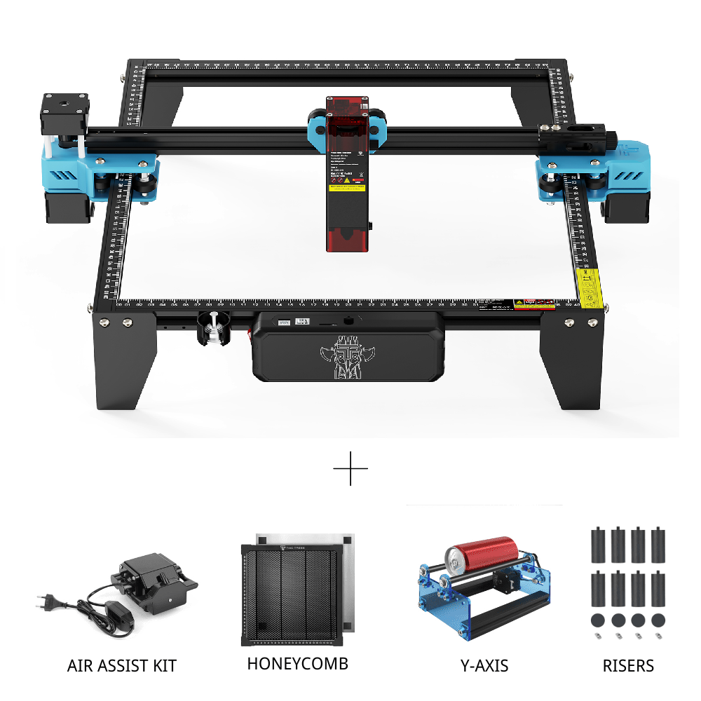 Twotrees TTS-10 Pro Diode Laser Engraver & Air assit kit & Y-axis Rotary & Honeycomb & Risers - Twotrees Store
