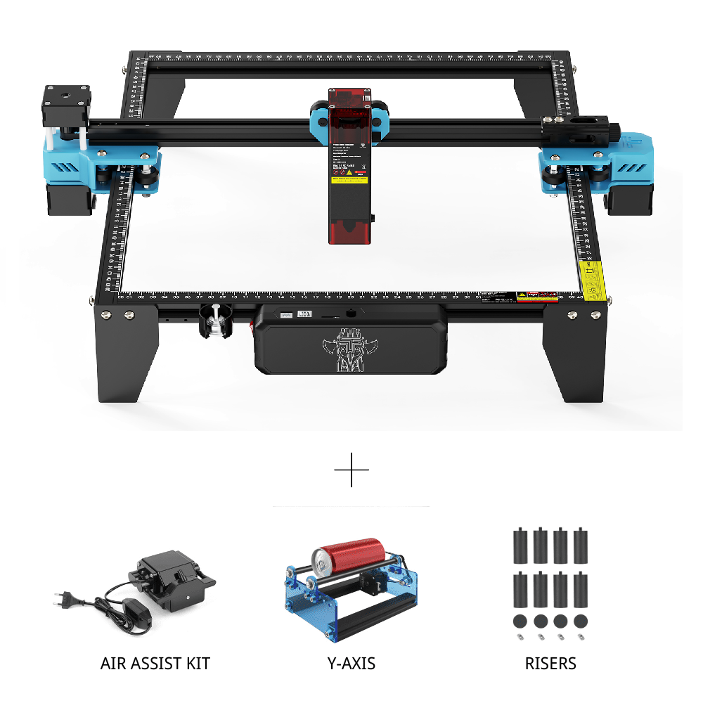 Twotrees TTS-10 Pro Diode Laser Engraver & Air assit kit & Y-axis Rotary & Risers - Twotrees Store