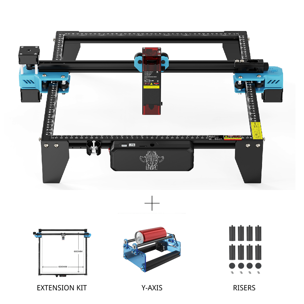 Twotrees TTS-10 Pro Diode Laser Engraver & Extension kit & Y-axis Rotory & Risers - Twotrees Store