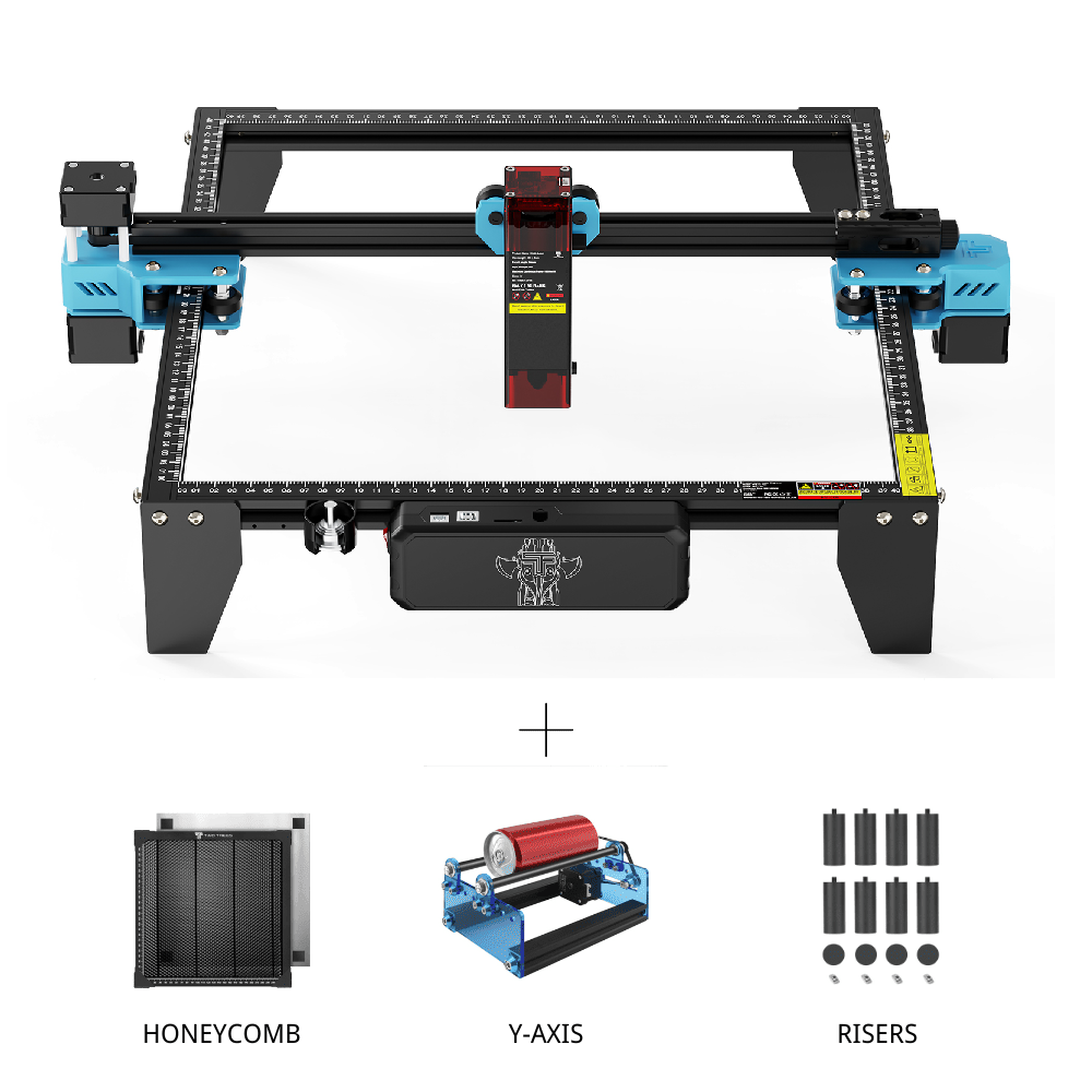 Twotrees TTS-10 Pro Diode Laser Engraver & Honeycomb & Y-axis Rotory & Risers - Twotrees Store