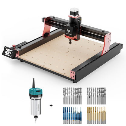 Twotrees TTC450 PRO CNC Router Machine + 800W Spindle + End Mills