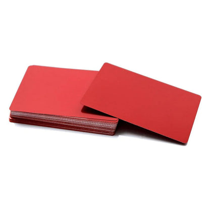 Twotrees 100 Pcs Metal Business Card 0.2mm Thickness Aluminum Alloy Blanks Card