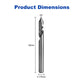 Twotrees Solid Carbide Single Flute Spiral End Mill Set 2PCS