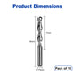 Twotrees Solid Carbide 2 Flute Spiral Ball Nose End Mill Set