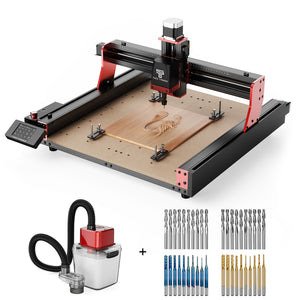 Twotrees TTC450 PRO CNC Router Machine + Vacuum Cleaner M1 + End Mills